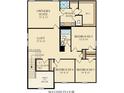 Second floor floor plan with loft, laundry, three bedrooms, including an owner's suite at 120 Moscato Ln, Summerville, SC 29485