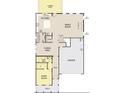 Open-concept floor plan featuring a kitchen, Gathering room, dining area, guest room, and two-car garage at 5206 Cottage Lndg Dr, Summerville, SC 29485