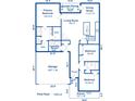 Layout of the home shows a spacious first floor with three bedrooms and a living room at 1601 Thin Pine Dr, Johns Island, SC 29455