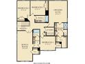 Detailed second floor plan showcasing four bedrooms, including a owner's suite, laundry room, and bonus room at 1010 Swamp Rose Run, Summerville, SC 29485