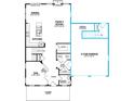First floorplan with large Gathering room open to kitchen and dining, plus Den, Mud Room, Powder Room and 2-Car Garage at 1583 Trailmore Ln, Summerville, SC 29486