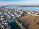 Breathtaking aerial view highlighting the community's location near a river and Charleston at 1962 Bellona St, Charleston, SC 29492