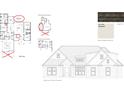 Floorplan and exterior rendering of a new construction home showing layout and elevations at 3434 Kit Freeman Ln, Johns Island, SC 29455