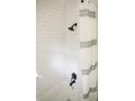 Modern bathroom featuring subway tile shower and a sleek black showerhead at 1137 Dickson Ave, Hanahan, SC 29410