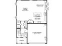 Home layout featuring an open concept kitchen and Gathering room, along with a 2-car garage at 2838 Otranto Rd, North Charleston, SC 29406
