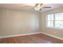 Neutral bedroom with hardwood floors and a ceiling fan at 380 Furman Ln, Ladson, SC 29456