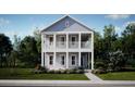 Inviting two-story home with a double front porch and lush landscaping at 800 Clay Field Trl, Summerville, SC 29485