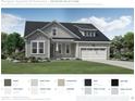 Exterior selections with paint colors, siding, roof and shutters at 2009 Sea Water Dr, Charleston, SC 29412