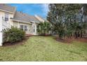 Lush backyard with green grass and mature trees creating a serene outdoor space at 8618 Grassy Oak Trl, North Charleston, SC 29420