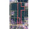 Aerial view of the property's boundaries showcasing its size and location in a residential area at 408 N Parler Ave, Saint George, SC 29477