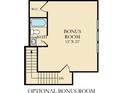Optional bonus room floor plan with bath and stairs at 1146 Darling St, Summerville, SC 29485