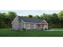 Attractive home featuring side entry to front door and attached garage on manicured lawn at 5811 Octavia Ave, Ravenel, SC 29470