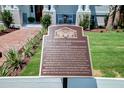 Close-up of a historical marker for Fort Moultrie Post Exchange circa 1906 now serving as a private residence at 1714 Middle St, Sullivans Island, SC 29482