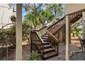 Wooden stairs offer access to this beautiful home at 1409 Dune Loft Villas, Seabrook Island, SC 29455