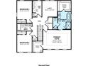 Second floor layout with three bedrooms, a loft, laundry room, and a primary suite with walk-in closet and bath at 2030 Mcguire Ln # 008, Hollywood, SC 29449
