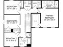 Second floor plan displaying the bedrooms, bathrooms and laundry room at 4159 Rising Tide Dr, Summerville, SC 29485