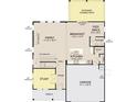 Layout of main floor, including kitchen, breakfast area, Gathering room, study, and flex space at 614 Cottage Landing Dr, Summerville, SC 29485