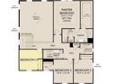 Second story layout featuring a Primary bedroom, three more bedrooms, two bathrooms and utility room at 614 Cottage Landing Dr, Summerville, SC 29485