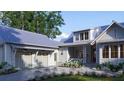 Charming craftsman home with metal roof and carriage garage doors at 111 Peninsula Dr, Ravenel, SC 29470