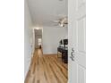 Bright entryway featuring hardwood floors, a ceiling fan, and white walls at 265 Grand Oaks Drive Dr, Ladson, SC 29456