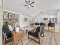 Open-concept living space featuring modern decor and seamless flow to the kitchen area at 5330 Waterview Dr, North Charleston, SC 29418