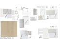 A collection of interior design materials showcasing different textures and finishes at 712 Minton Rd, James Island, SC 29412