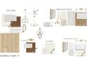 Selection of design elements for kitchen, bath, powder, and laundry at 716 Minton Rd, Charleston, SC 29412