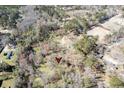 Aerial view of wooded property lot with mature trees, offering a tranquil and private homesite at 328 Fox Field Rd, Walterboro, SC 29488