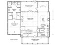 Open-concept main level floor plan featuring a spacious Gathering room, kitchen, and Primary suite at 3889 Summerton St, Mount Pleasant, SC 29466