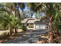 Inviting single-story home surrounded by palm trees and mature foliage at 3475 Deer Run Rd, Seabrook Island, SC 29455