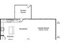 Floor plan featuring kitchen, breakfast nook, and a spacious Gathering room at 409 Cadbury Loop, Summerville, SC 29486