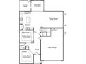 Detailed floor plan showcasing the layout of the home, including the kitchen, dining room, and living room with screen porch at 416 Cadbury Loop, Summerville, SC 29486
