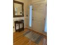 Welcoming entryway with hardwood floors and stylish console table at 112 Amanda Cir, Goose Creek, SC 29445