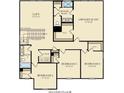Second floor plan showcasing the owner's suite, loft, three additional bedrooms, and two bathrooms at 1827 Nola Run, Summerville, SC 29485