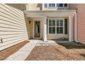Inviting front entrance with a covered porch and neutral accents at 1808 Chauncys Ct, Mount Pleasant, SC 29466