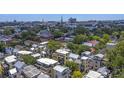 An aerial view shows the neighborhood, with this home featuring a modern design and a central location at 15 Corinne St # B, Charleston, SC 29403