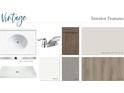 Bathroom interior features a vanity, faucet, shower enclosure, wall tile, carpet, and flooring samples at 945 Dusk Dr, Summerville, SC 29486