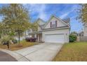 Charming two-story home with a two-car garage, well-manicured lawn, and inviting curb appeal at 9684 Pebble Creek Blvd, Summerville, SC 29485
