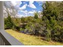 Picturesque backyard view overlooking a pond and lush greenery from the balcony at 545 Two Mile Run, Johns Island, SC 29455