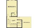 This floor plan includes a loft, full bath, and bedroom on the second floor at 943 Dusk Dr, Summerville, SC 29486