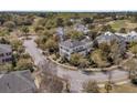 Aerial view of home nestled in a neighborhood with lush landscaping and mature trees at 111 Ithecaw Creek St, Charleston, SC 29492