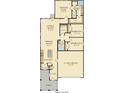 Layout of a home featuring 3 bedrooms, 2 bathrooms, a 2-car garage, kitchen, dining room, and Gathering room at 1025 Swamp Rose Run, Summerville, SC 29485