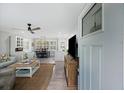 View of the living room with hardwood floors and open concept layout at 3304 Hartnett Blvd, Isle of Palms, SC 29451