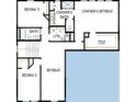 Second floor plan featuring three bedrooms, two bathrooms, a retreat, utility and an owner's bath at 211 Clearpath Dr, Summerville, SC 29486