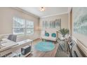 Bright and airy office featuring hardwood floors, a modern desk, and stylish decor at 353 Dunlin Dr, Summerville, SC 29486