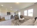 Open concept living room flowing into kitchen and dining area, perfect for modern living at 531 Pender Woods Dr, Summerville, SC 29486