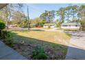 A picturesque street showcasing well-spaced homes surrounded by lush trees at 1230 Hawthorne Cir, Hanahan, SC 29410