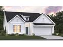 Charming single-Gathering home with white siding, blue door, and a two-car garage at 457 White Magnolia St, Moncks Corner, SC 29461