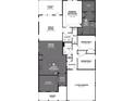 Detailed floor plan showcasing the layout of a spacious home with an open-concept kitchen and bedrooms at 1000 Winding Grove Ln, Moncks Corner, SC 29461