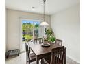 Cozy dining area with a sliding door that opens to the back patio and yard at 161 Brittondale Rd, Summerville, SC 29485
